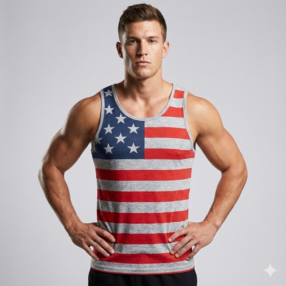 MAD Engine Men's American Flag Tank Top